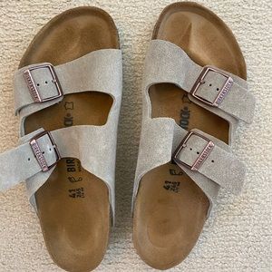 Birkenstocks Taupe Suede Sandals (New in Box)